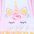 5x3FT Pink Curtain Unicorn Birthday Theme Photography Backdrop Studio Prop Background