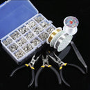 8PCs Mini Pliers Set, Long Nose with Teeth, Flat Jaw, Round Curve Needle Di J4I8