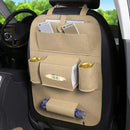 Car Seat Back Storage Organizer Pad Bag Foldable Table Tray Auto Accessories