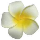 100 pcs Hawaiian Frangipani Foam Flower Head Decor for Wedding Crafts - Yel