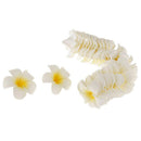 100 pcs Hawaiian Frangipani Foam Flower Head Decor for Wedding Crafts - Yel