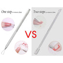 Cuticle Pusher Stainless Steel e-ShapeCuticle Peeler Scraper Remove Gel Nai U1D3