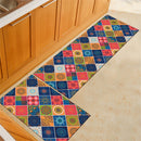 2pcs Kitchen Floor Carpet Non-Slip Area Rug Living Room Washable Door Mat Set