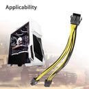 (5-pack) PCI-E 8-pin to 2x 6+2-pin Power Splitter Cable PCIE PCI Express 5X W4H3