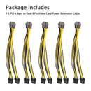 (5-pack) PCI-E 8-pin to 2x 6+2-pin Power Splitter Cable PCIE PCI Express 5X W4H3