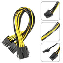 (5-pack) PCI-E 8-pin to 2x 6+2-pin Power Splitter Cable PCIE PCI Express 5X W4H3