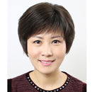 Broken Bangs Short Straight Hair Realistic Natural Middle-Aged Ladies Wig