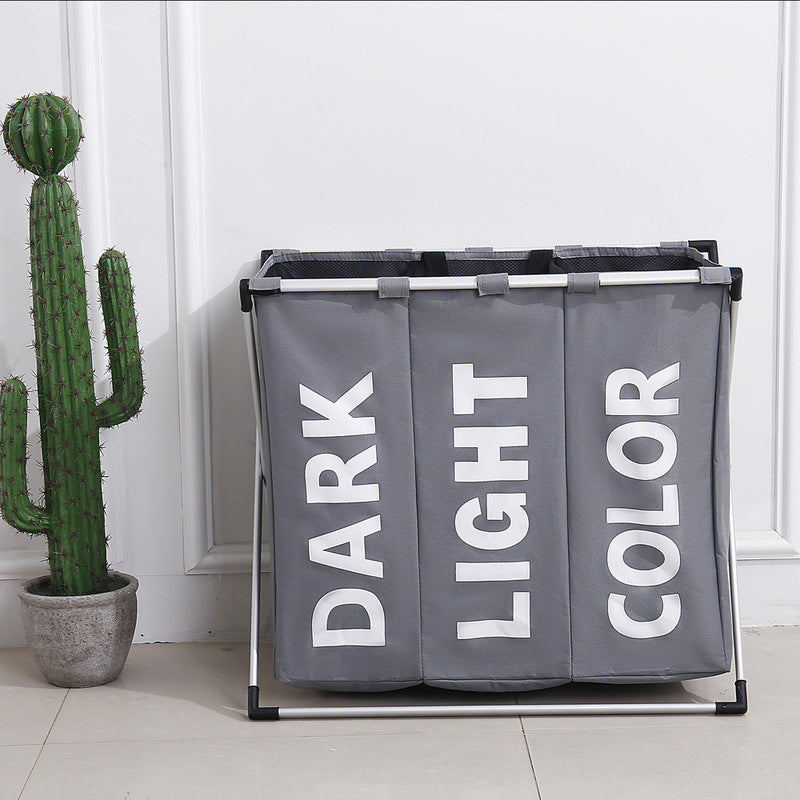 Foldable Storage Baskets Dirty Laundry Basket Oxford Cloth Sub-grid Waterproof