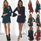 Outdoor Ladies Casual Fashion Bodycon Streetwear Wave Point Women Bell Slee N8C9