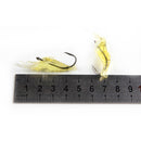 10pcs 4CM Soft Shrimp Fishing Lure Single Hooks Soft lure Realistic Grass S