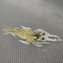 10pcs 4CM Soft Shrimp Fishing Lure Single Hooks Soft lure Realistic Grass S