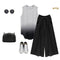 Spring Autumn Ladies Loose Streetwear Plus Size Elegant Femme Wide Leg Pant P4J2