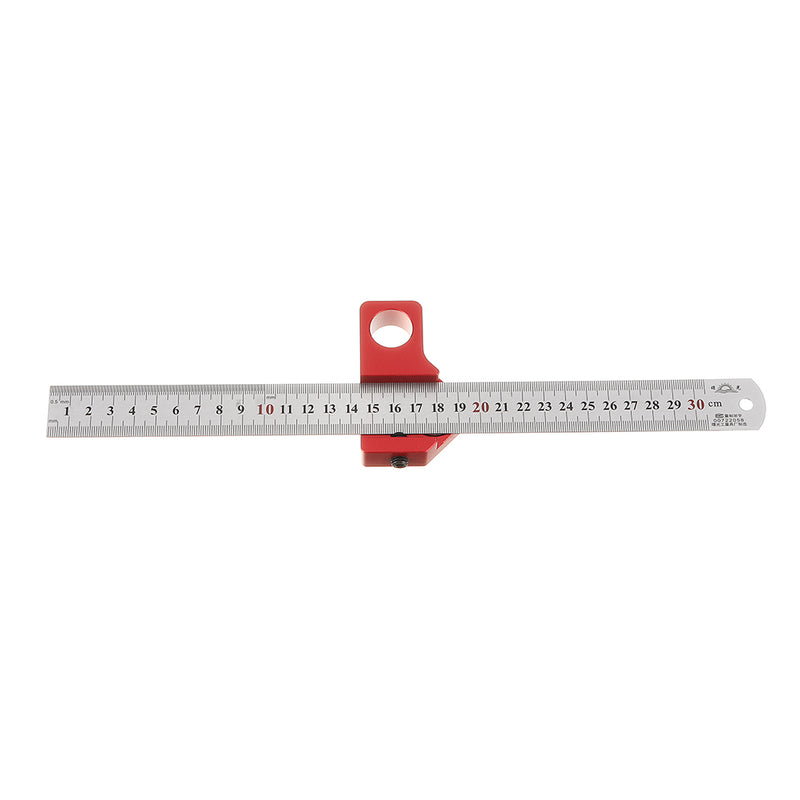 Adjustable 30cm Stainless Steel 45/90 Degree Line Scriber Angle Ruler Inch and Metric Magnetic Positioning Measuring Ruler Woodworking Tool