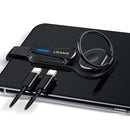 USAMS 2 in 1 QC3.0 PD Type C 3.5mm Jack Adapter Fast Charging Ring Holder Adapter Audio Splitter For Huawei P30 Pro Mate 30 Xiaomi Mi9 9Pro S10+ Note 10