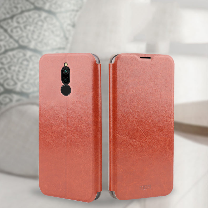 For Xiaomi Redmi 8 Mofi Luxury Shockproof Flip PU Leather Full Cover Protective Case