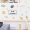 Miico FX64036 Cartoon Wall Sticker Spaceship Meteorite Combination Stickers Children's Room Decoration Wall Stickers