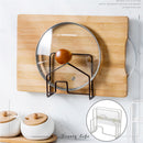 Kitchen Shelf Hanging Chopping Board Cutting Holder Storage Lid Iron Shelves Shelf Rack