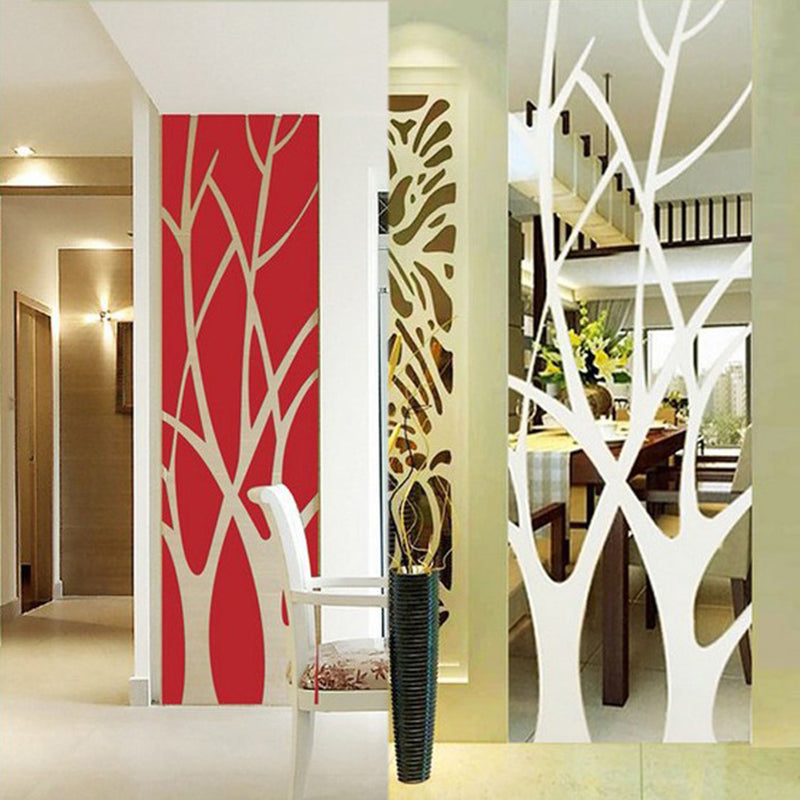 135 x 37cm Mirror Effect Wall Sticker DIY Tree for Kitchen Living Room Decor