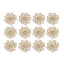 12Pcs Floral Alloy Rings Napkin Holder Dinner Wedding Towel Ring Party Table Decor Supplies