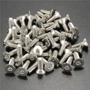 Suleve M4SH2 50pcs Metric M4 Stainless Steel Countersunk Flat Head Hex Socket Cap Screw Bolts