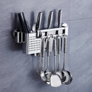 Stainless Steel Kitchen Storage Pot Shovel Holder Suction Cup Wall-mounted Chopsticks Drain Kitchen Utensils Storage Rack Shelf Rack