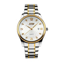 SKMEI 9101 Business Style Men Wrist Watch Full Steel Calendar Crystal Quartz Watch