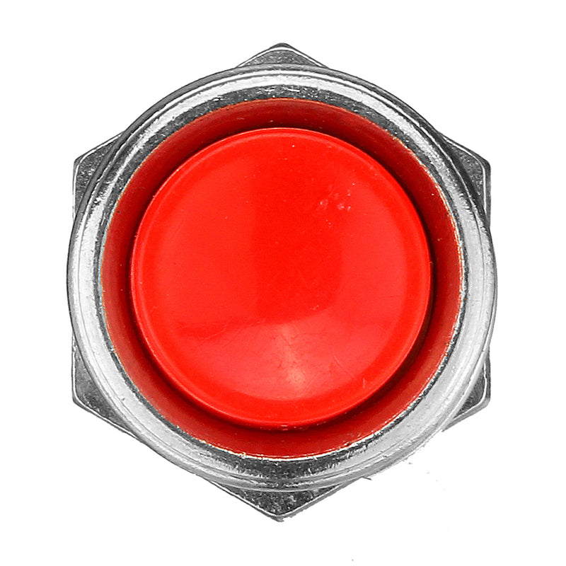 2Pcs 3A 125V Momentary Push Button Switch OFF-ON Horn Red Plastic