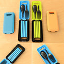 Xmund XD-LG2 3 Pcs ABS Fork Spoon Chopstick Folding Tableware Camping Picnic Travel Portable Chinese Dinnerware Sets