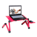 Portable Adjustable Foldable Table Laptop Desk Stand TV Tray Home Furniture with Large Cooling Fan Mouse Version