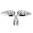 Motorcycle Chrome Skull Teardrop Rearview Mirrors For Harley Dyna Electra Glide
