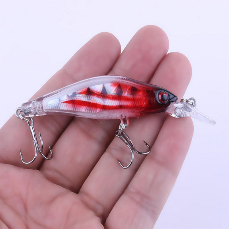 ZANLURE 8pcs 8cm Floating Wobblers Minnow Fishing Lures Crankbaits Hooks Bass Tackle