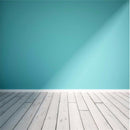 5x7FT Blue Wall Wood Floor Vinyl Photography Backdrop Photo Background Props