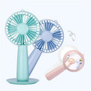 Well Star WT-F6 Handheld Mini USB Fan Portable Makeup Mirror Fan Rechargeable Air Cooling Fan For Home Office Student Dormitory Outdoors Travelling