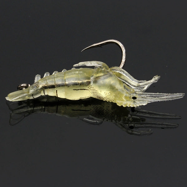 20pcs Shrimp Fishing Lure Soft Prawn Shrimp Fishing Lure with Hook