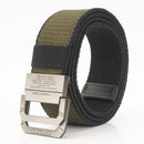 AWMN 2SD 125CM Nylon Tactical Belt Outdoor Leisure Double Zinc Alloy Waist Belts