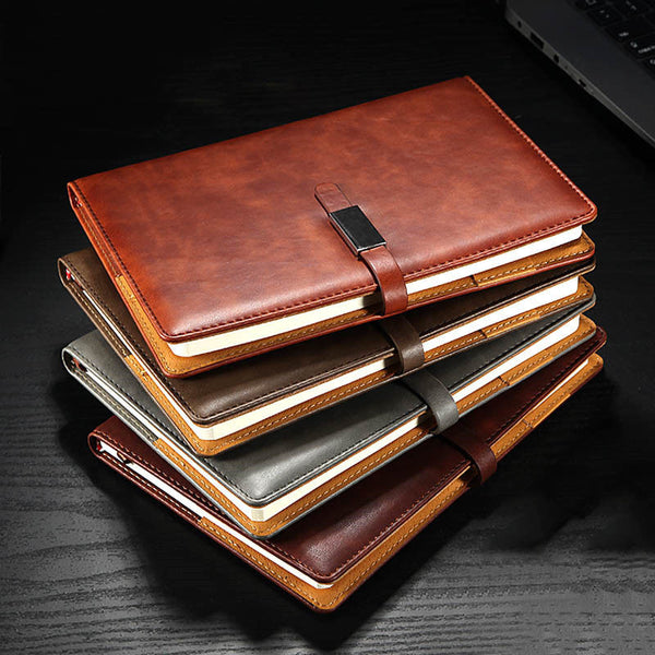 A5 PU Leather Vintage Journal Notebook Lined Paper Notepad Diary Planner with Buckle