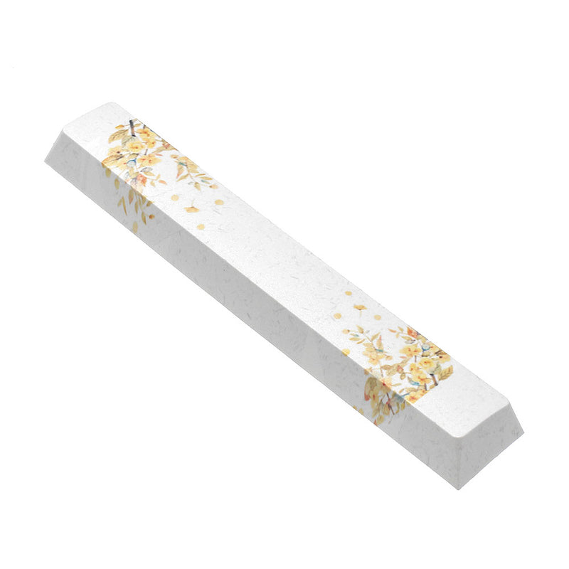 Five-sided Dyesub PBT Small Yellow Flower Space Bar 6.25u Novelty Keycap