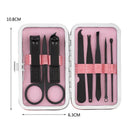 Y.F.M Stainless Steel Black Nail Clipper Pedicure Scissor Tweezer Manicure Set Kit