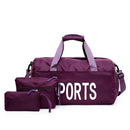 3PCS Waterproof Shoulder Bag Wet-dry Seperation Shoes Bag Fitness Yoga Handbag Luggage Bag