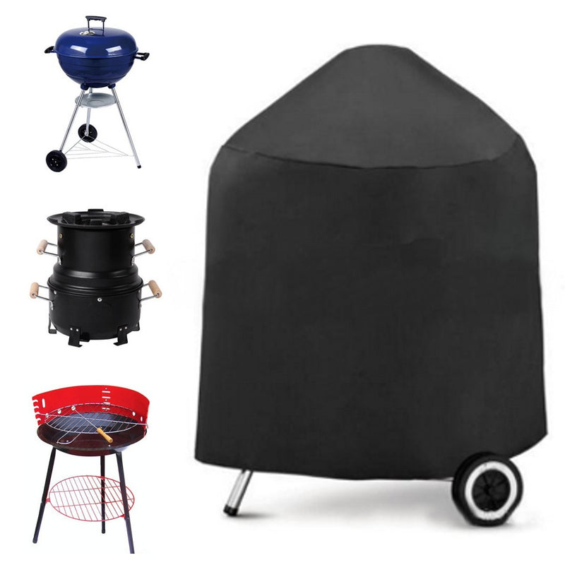 30inch Patio Round Pit Cover Waterproof UV Protector Grill BBQ Chair Table Shelter Black