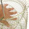 30cm Length Foldable Steel Wire Fishing Pot Trap Net Crab Shrimp Cage Fishing Basket