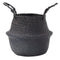 Black Seagrass Belly Basket Storage Holder Plant Pot Bag Home Decoration Storage Baskets