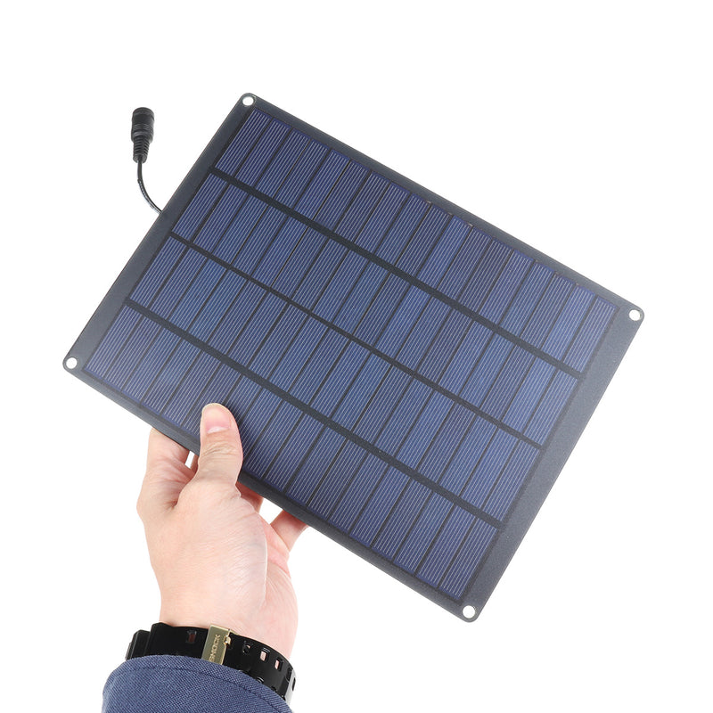 DC 18V 5.5W Portable Polycrystalline Solar Panel Battery Charger W/ Crocodile Clip Line