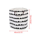 Useful Baby Kids Toy Canvas Laundry Drain Basket Storage Bag With Leather Handbag