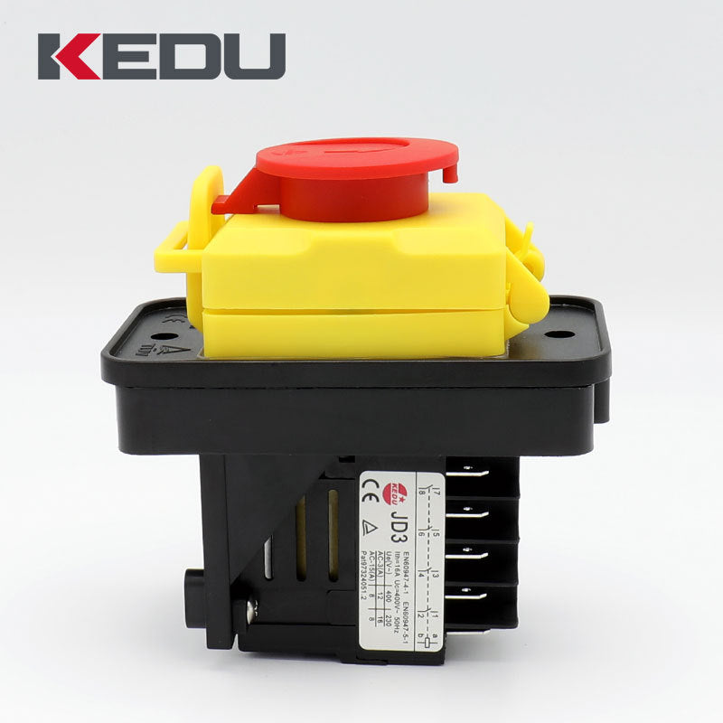 KEDU JD3 230/400V 16/12A 10 Pin Waterproof Electromagnetic Push Button Switch