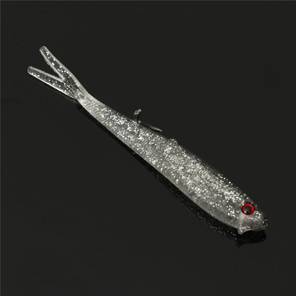 ZANLURE 50pcs 9.5cm Soft Fishing Lure Fishing Tiddler Bait Silicone Fishing Lure Bait