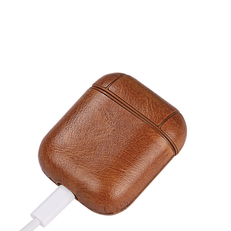 PU Leather Shockproof Earphone Protective Case For Apple AirPods 2016 & 2018