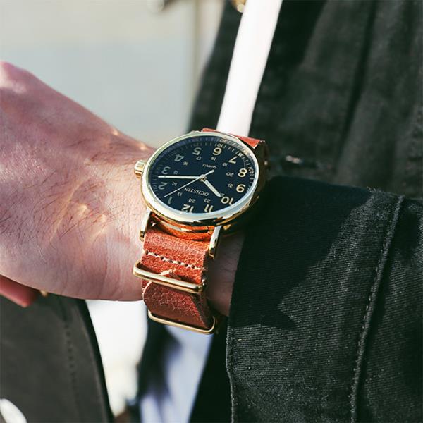 OCHSTIN 1249 Men Quartz Watch Casual Leather Strap Business Watch