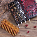 Embossed notebook retro PU notepad manual diary business notebook