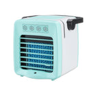 USB Mini Handle Air Cooler Humidifying Purifying 300mL Water Tank LED Light Fan